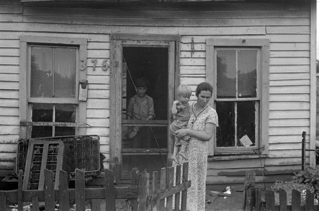 Dweller in Circleville's "Hooverville," central Ohio. 1938 Summer. (Universal History Archive/UIG via Getty Images)