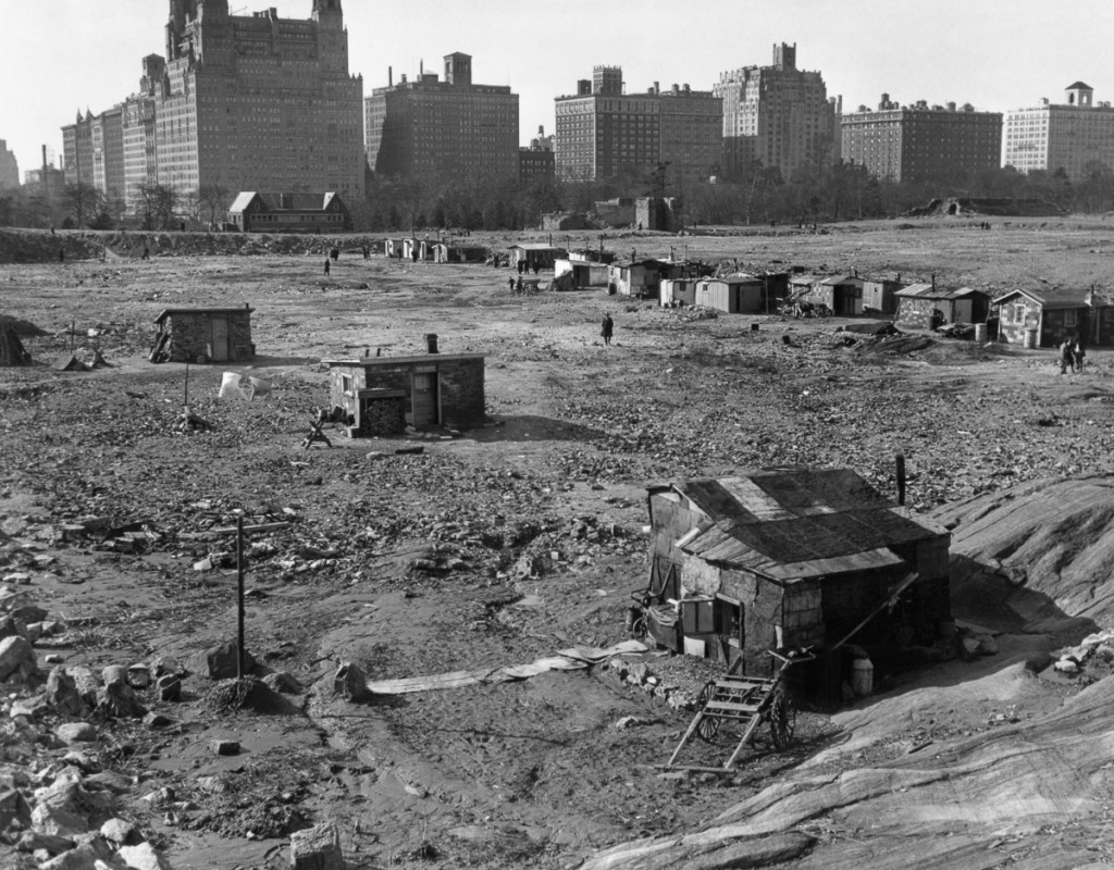 Manhattan, New York City, New York State, USA --- Hooverville in Central Park 1933 --- Image by © Bettmann/CORBIS